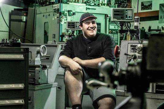 'RIT student Robert Desjardins designed the four-tiered storage system to hold the superconducting magnets that will be installed in the new Electron-Ion Collider at Brookhaven Laboratory'