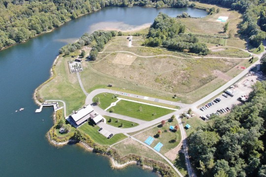 'This aerial photo of RIT’s Tait Preserve was taken during ROCX 2025.'