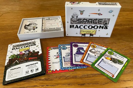 A close up of Space Raccoons: Raccoons in Space.