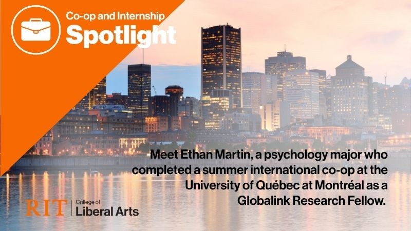 a photo and graphic featuring montreal where ethan researched