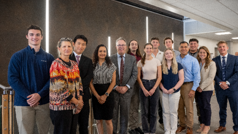 Group smiling for a photo