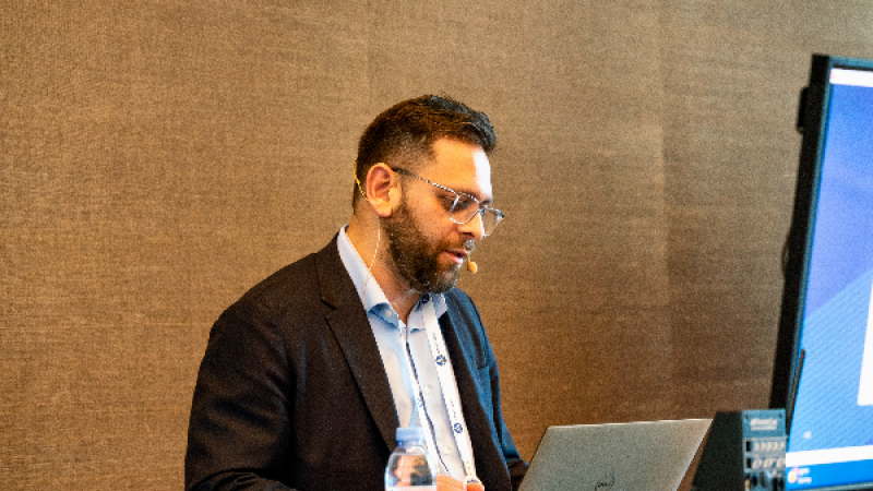 Sourav Srimal presenting