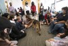 dog and students