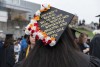 Some parting words on a decorated cap.
<br><p>Photo by Elizabeth Lamark</p>