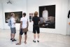 Visitors view the exhibit in University Gallery.


<br><p>Photo by A. Sue Weisler</p>