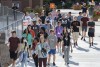 A freshman group heads out for Orientation activities to help connect with other students and to learn about campus.
<br><p>Photo by A. Sue Weisler</p>