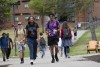 students walking