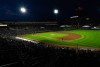 baseball game at night.