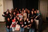 Bill Nye poses with a group of students