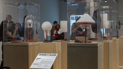 Lamps on display in RIT City Art Space.