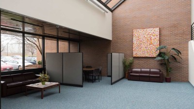 Carpeted waiting room