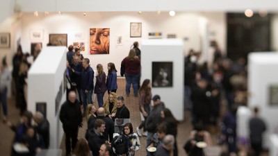 A crowd of people at the 2020 Start Here regional high school middle school exhibition. 