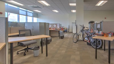 Sustainability student desk space.