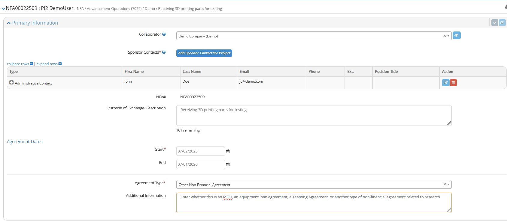 Other NFA Type Request
