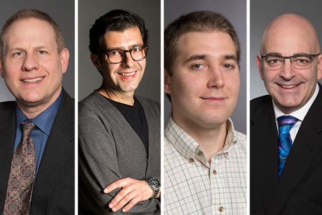 Headshots side-by-side, from left to right; Steven Ciccarelli, Alex Lobos, Nathaniel Barlow and Philip Gelsomino.