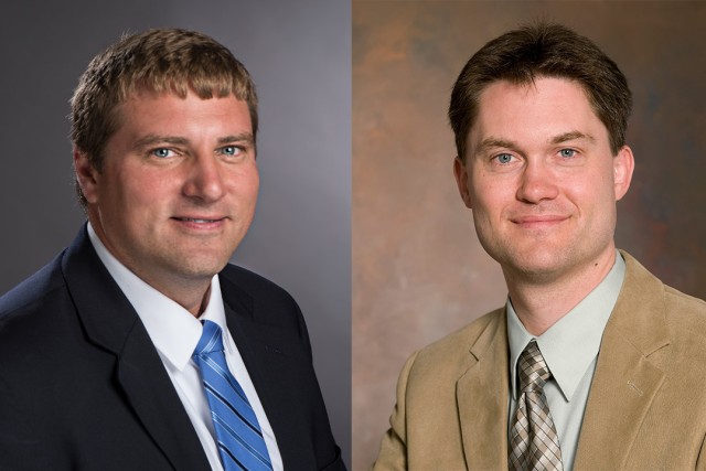 headshots of two professors.