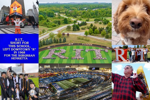 a collage of photos from the social media pages of R I T