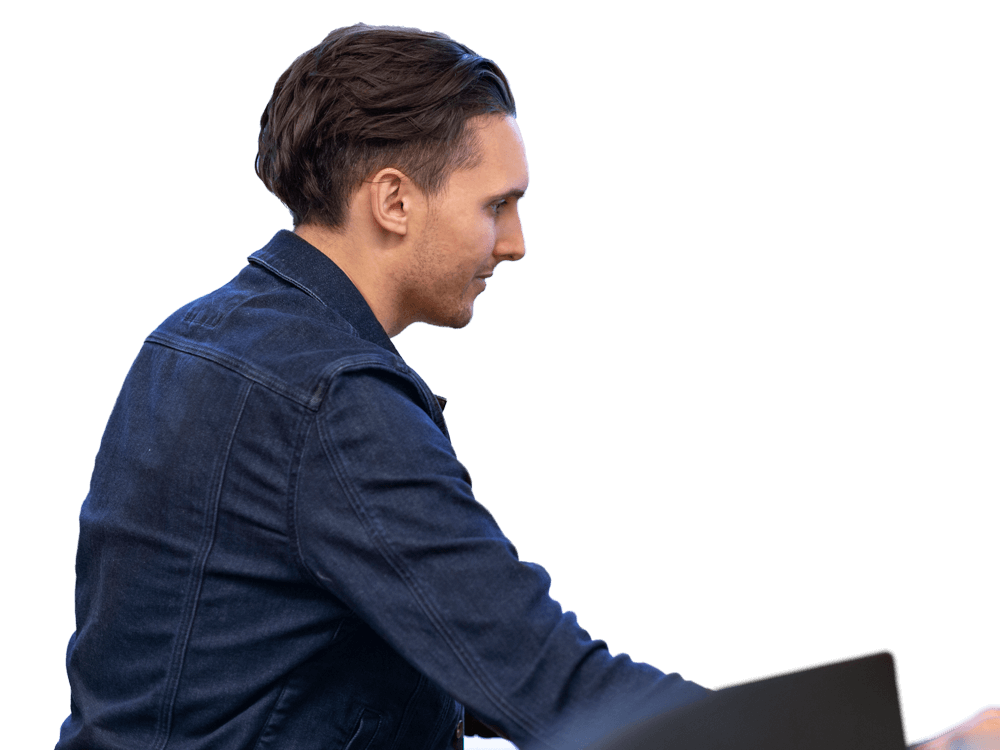 A group of people working on the robofish