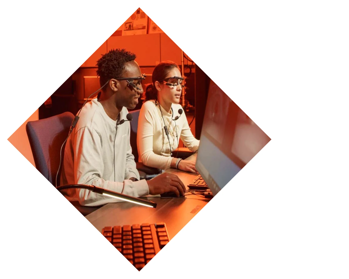 Colorful image of a soundstage in action