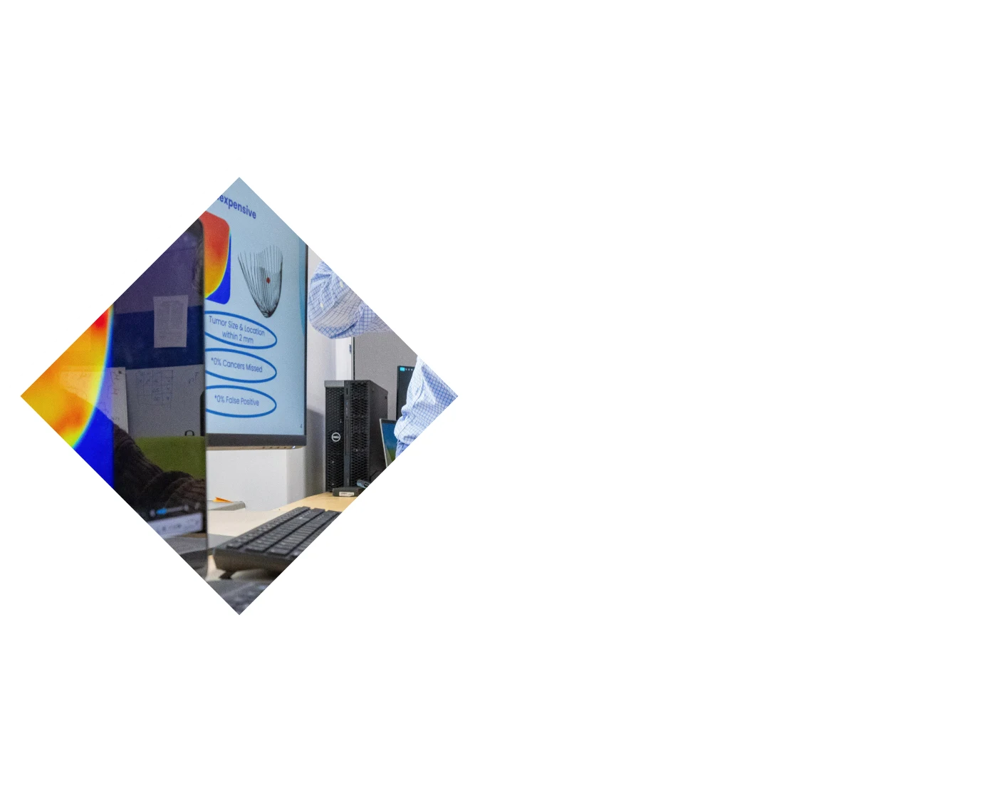 Professor showing something to a student