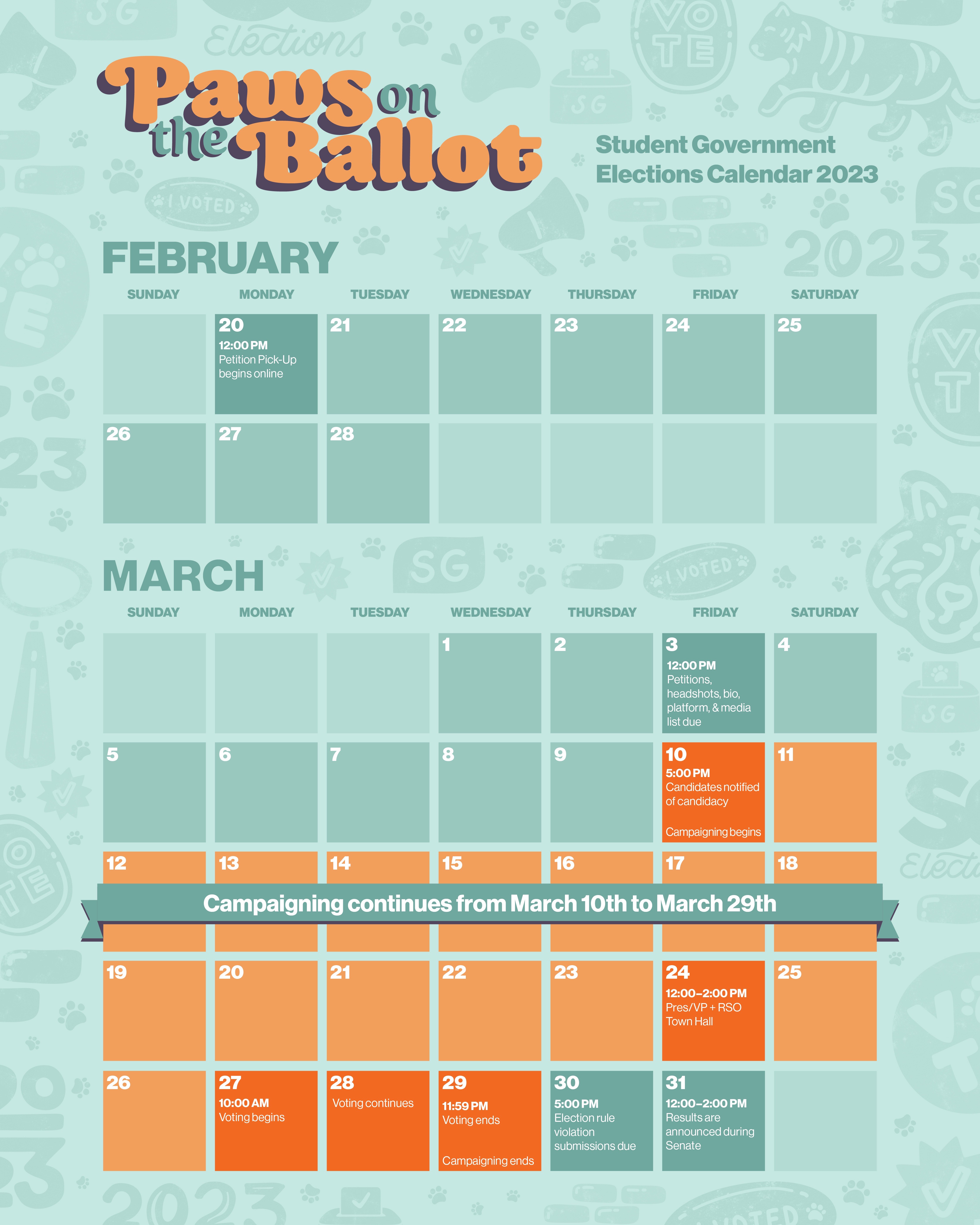 Elections calender