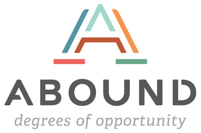 Logo and Text saying "Abound degrees of opportunity".
