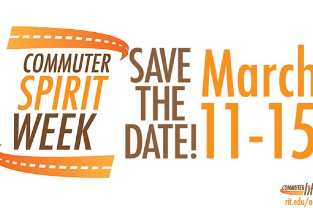 Poster for "Commuter Spirit Week March 11-15"