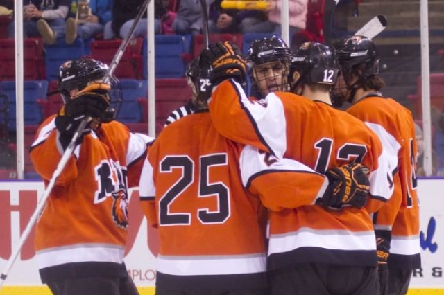 Picture of Hockey players during game