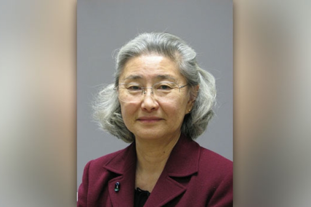 Professor posing for camera