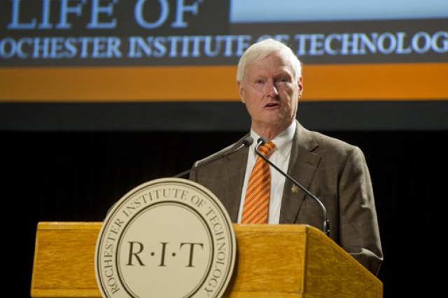 Professor posing for camera