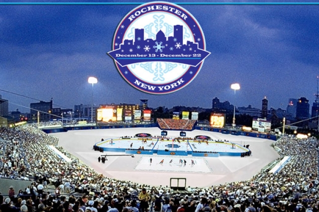Picture of outdoor hockey arena
