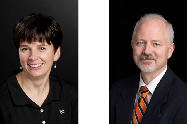 Two portraits side by side