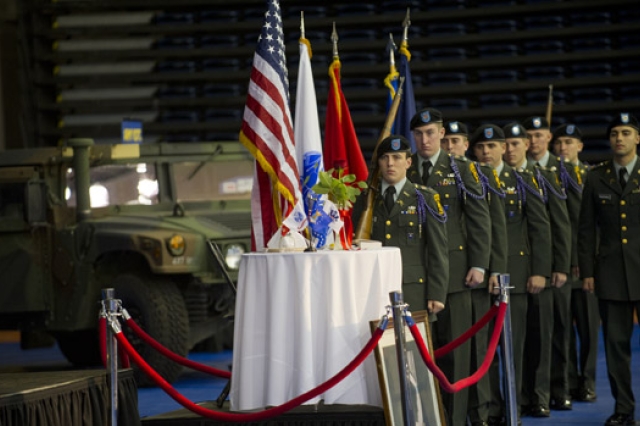 People lined up in uniform