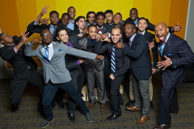 Person posing for camera at event