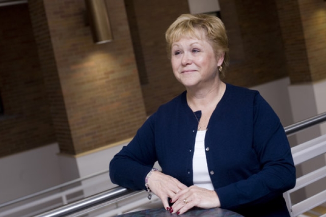 Professor posing for camera