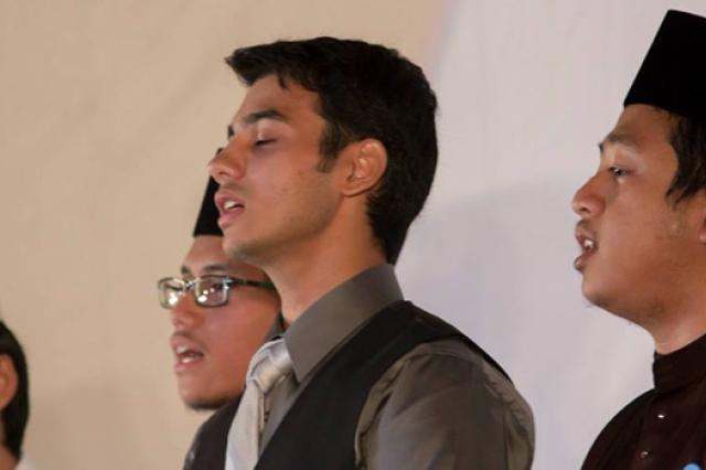 People singing on stage