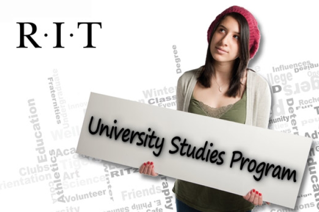 Logo for "RIT University Studies Program"