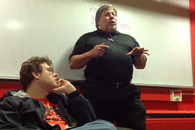 Professor speaking in classroom