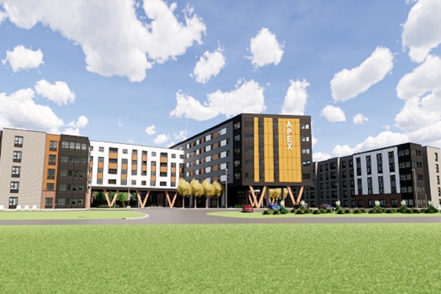 Apartment building rendering