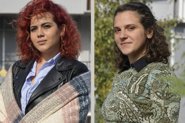 Side-by-side portraits of Andjela Mirkovic and Diellza Geci.