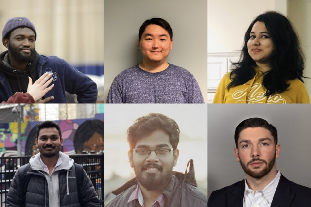 portraits of six students.