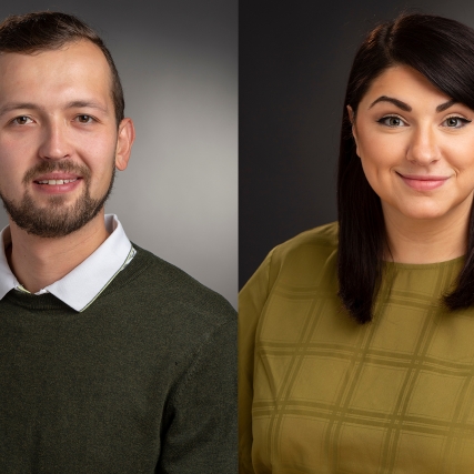 Side-by-side headshots of Boris Sapozhnikov and Stephanie Berman.