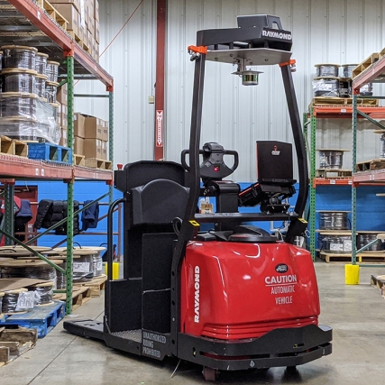 working prototype of an autonomous forklift.