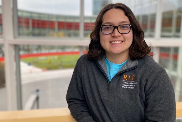 Nala standing in the SHED