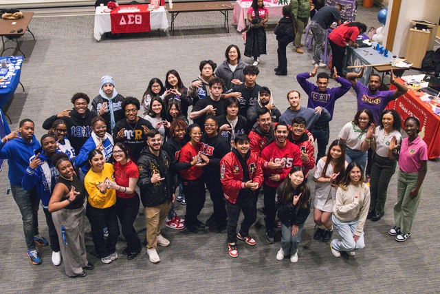 Members of RIT’s 28 fraternities and sororities are shown in a group