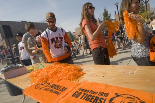 Students waiting in line