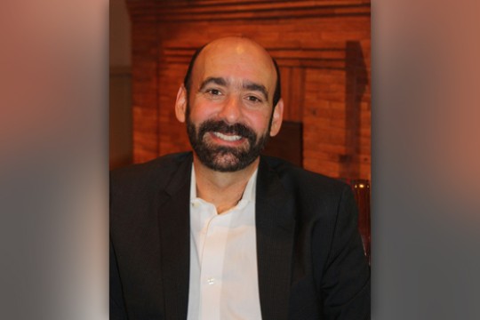 Professor posing for camera