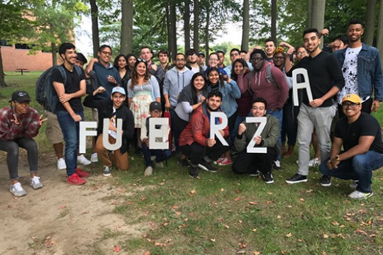 People in club gathered for picture 