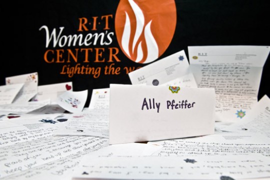 Picture of letters on table