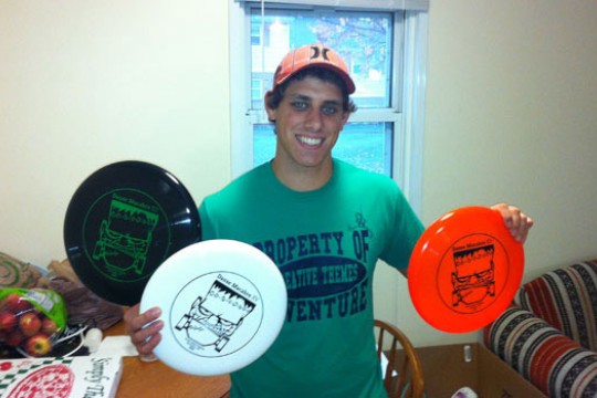 Person posing with frisbe